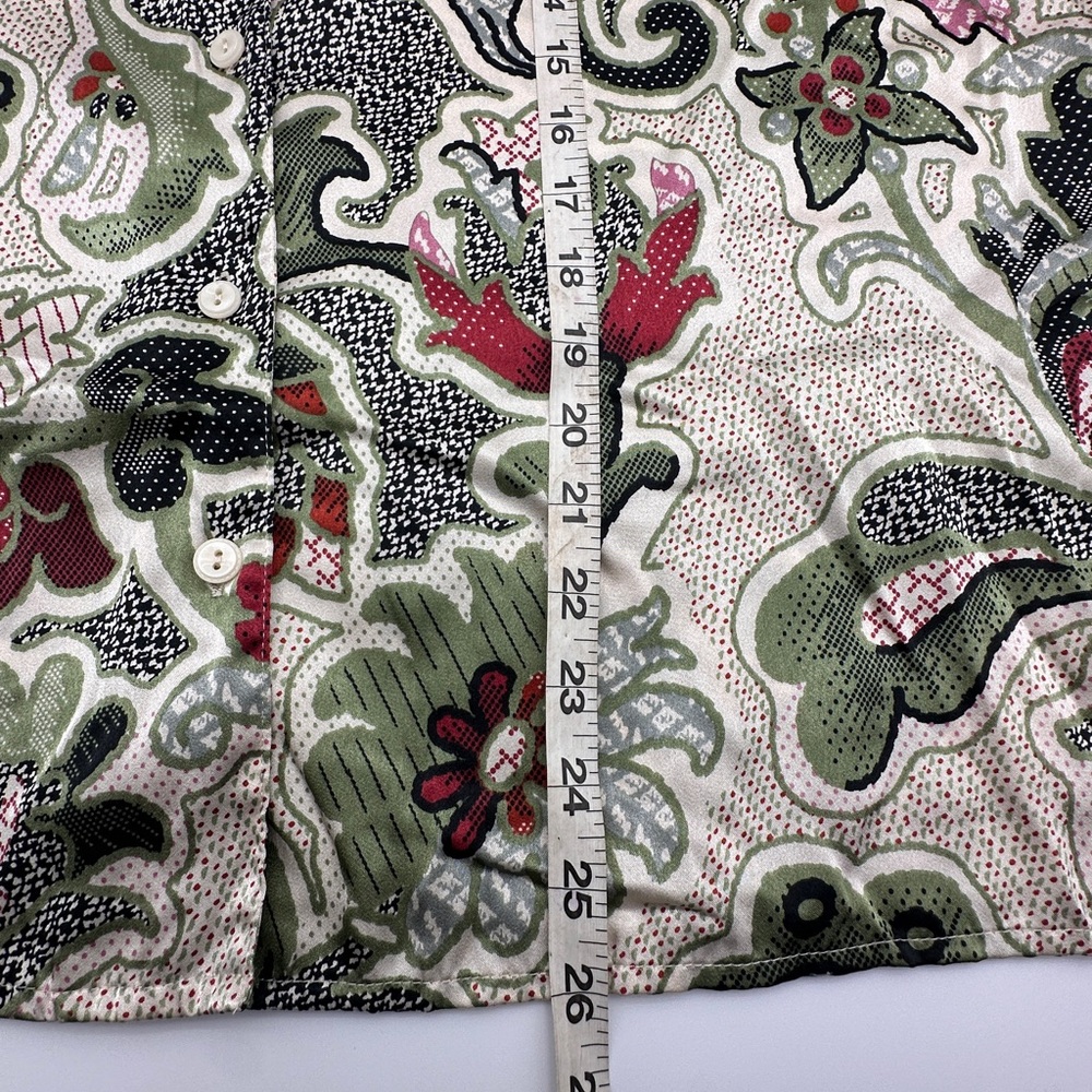 90s Vintage Alfred Dunner silky elegant top‎ retro y2k cottagecore size 16 (A25) - Picture 4 of 8